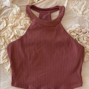 Alo yoga sports crop top in mauve size small